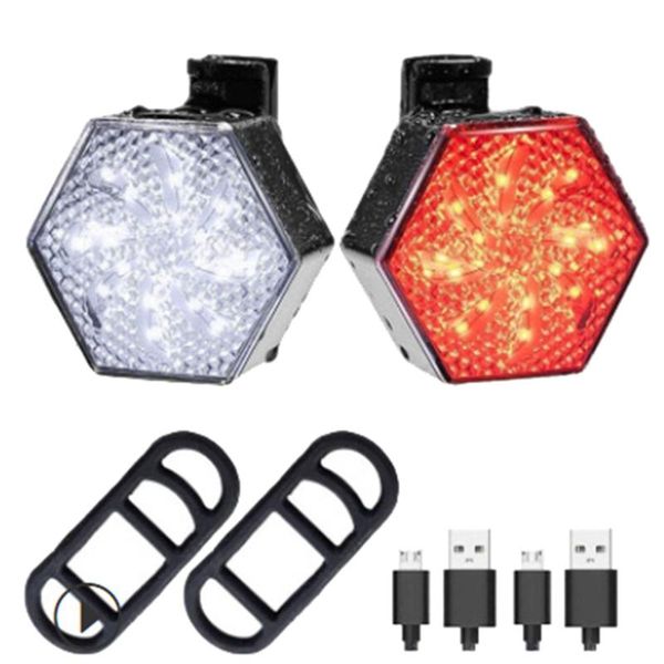 

bike lights usb rechargeable bicycle light set led 650mah 2 mode waterproof