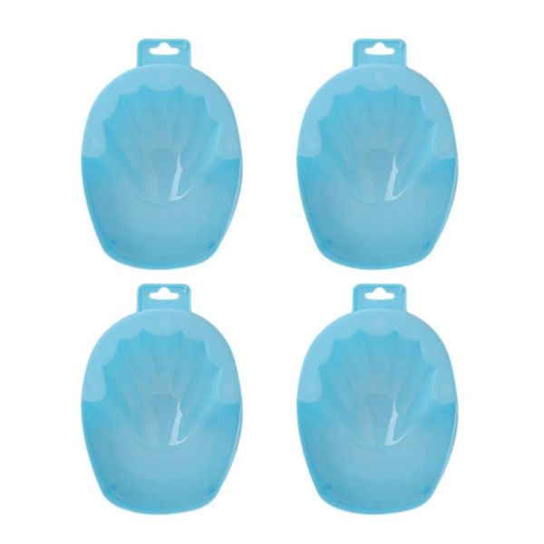 

4pcs nail art manicure care soak bowl off remover polish softening dead skin tools (blue-single kits