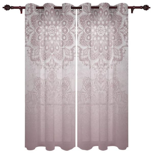 

exquisite home luxury curtains mandala vintage flower living room dining bedroom el translucent curtain & drapes
