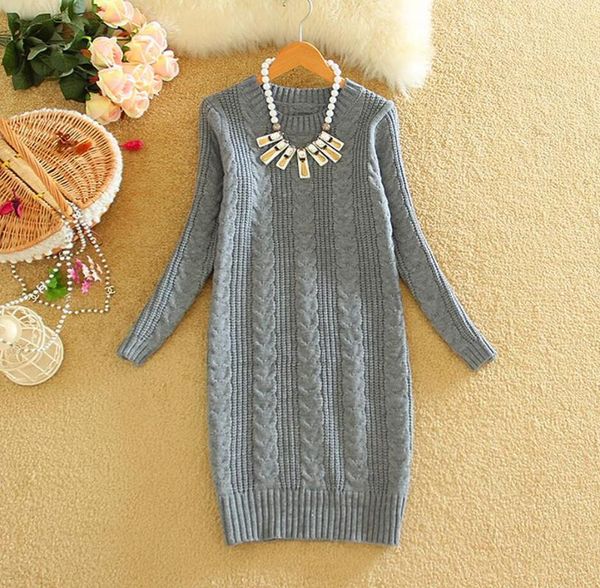 

casual dresses 2021 autumn winter women twist sweater dress slim bodycon brief knitted vestidos s1092, Black;gray