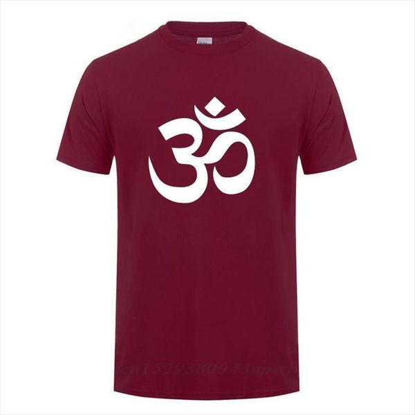 

om aum symbol relaxation mens t shirts male funny cotton short sleeve streetwear buddhism mani padme hum, White;black