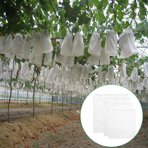 

planters & pots 100pc nonwoven fruits plant nursery bags grow drawstring seedlings planting for grapes gardening protection