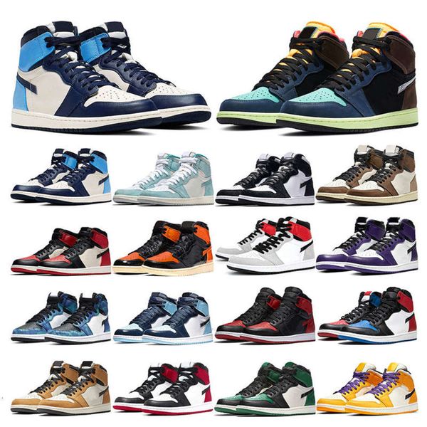 

1s basketball shoes jumpman 1 bio hack black bredtoe obsidian panda pine green cactus jack women mens sport sneakers trainer