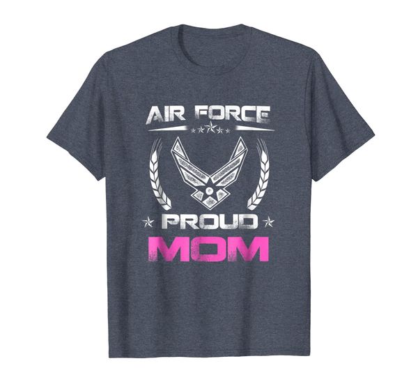 

air force family - proud mom u.s. air force stars t-shirt, White;black