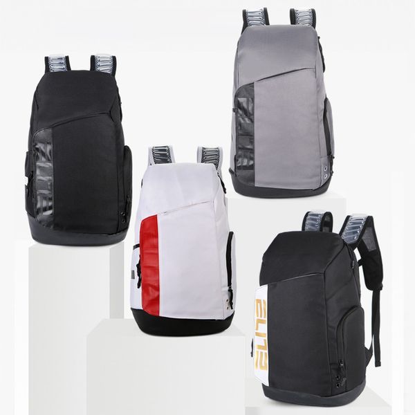 

2021 hoops elite pro basketball backpacks men women junior black white red training double shoulders bags