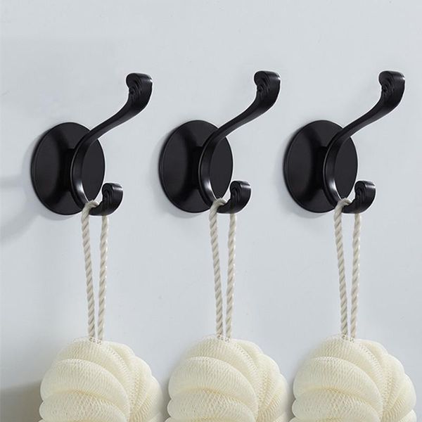 

robe hooks 3 pcs bathroom towel wall black kitchen ranger hook nail aluminum key hat bag hanger holder clothes