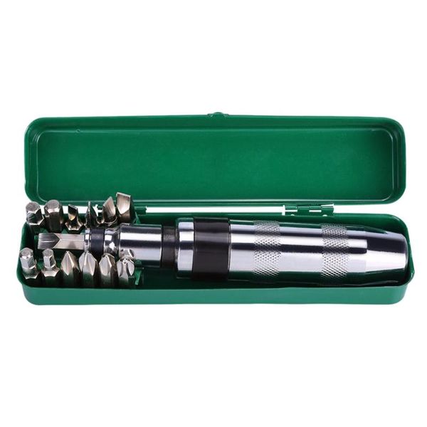

14pcs/set multi-purpose impact screwdriver set driver heavy duty chisel bits tools socket kit reversible hand tool with case