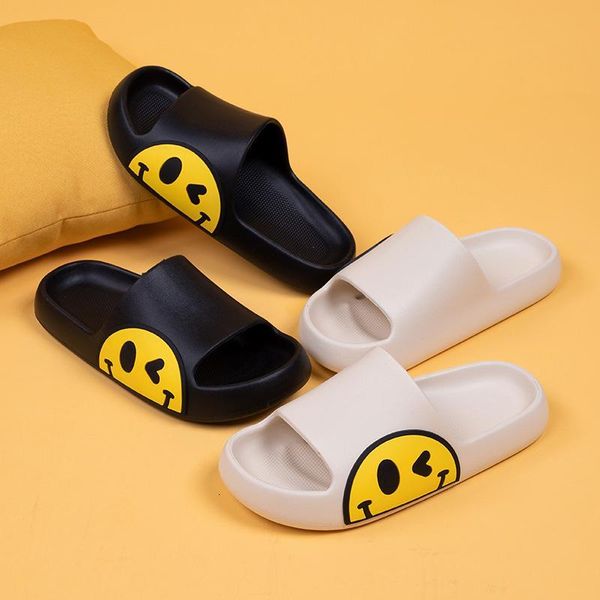 

slippers summer women's fashion soft couple cute cartoons flat slides female bathroom non-slip flip flops men casual sandals l3kz, Black