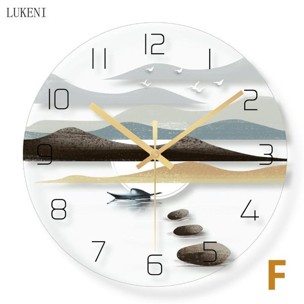 

wall clocks white deer in the distance tempered glass clock home decor