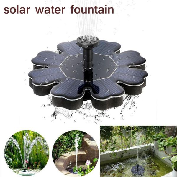 

floating solar fountain flower-shape water pump for outdoor birdbath pool garden decoration decorations
