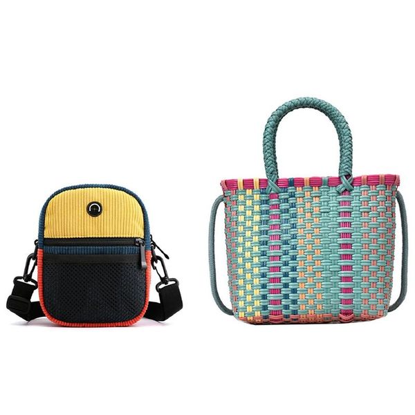 

evening bags color straw bag lady handbag girl & young girls stitching hit messenger one-shoulder small square
