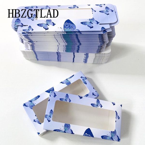 

wholesale 50/100box holographic butterfly false eyelash packaging box mink fake lash soft case carton custom logo rectangle box1