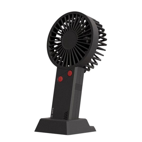 

electric fans 2000mah portable mini fan usb rechargeable handheld with stand cradle super mute for indoor outdoor travel-black