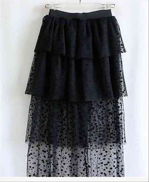 

arrival black stunning fashion romantic womens skirts street layered cake long