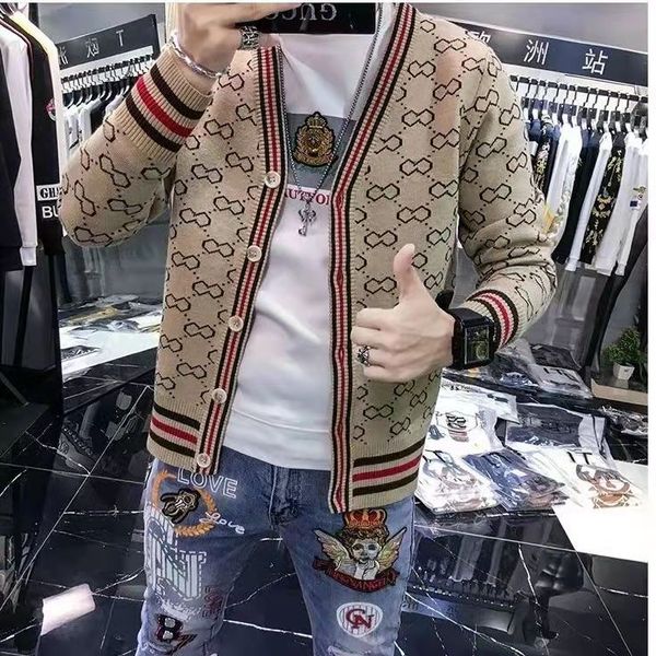 

sweater cardigan men casual v-neck shirt autumn winter slim fit long sleeve mens sweaters knitted cardigan pull homme s---3xl66, White;black