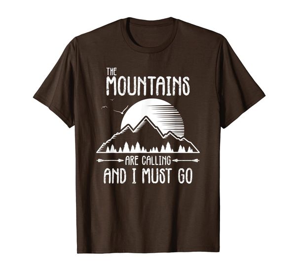 

Mountains Are Calling I Must Go Cool Sunset Vintage Vibe T-Shirt, Mainly pictures