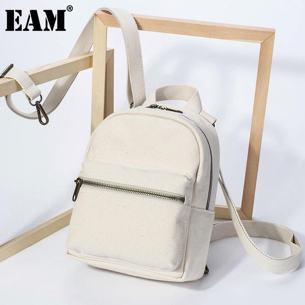 

backpack [eam] women spring summer solid brief small travel canvas bag personality all-match fashion tide 2021 18a1899