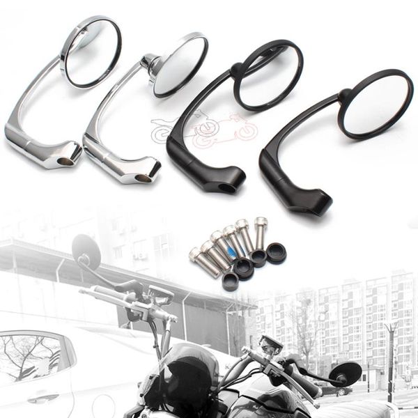 

motorcycle mirrors 8/10mm screws rearview side mirror round retro old school modified motorbike cafe racer rear view