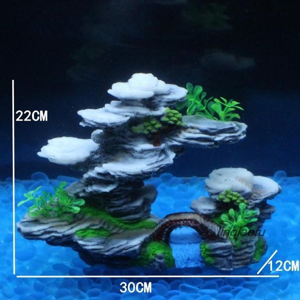 

decorations aquarium resin white rockery fish tank decoration