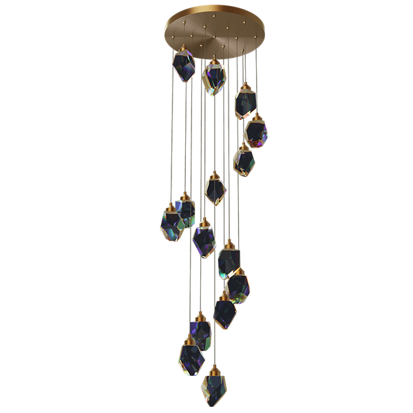 

pendant lamps luxury modern chandeliers lighting for el villa decoration large staircase led crystal light fixture polished copper hanglamp