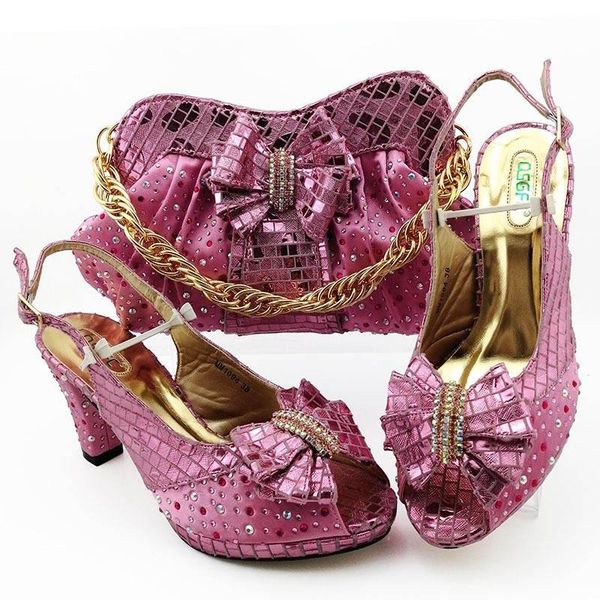 

dress shoes 2021 design handmade pink color rhinestones nigerian with matching bag set open toe for royal wedding, Black