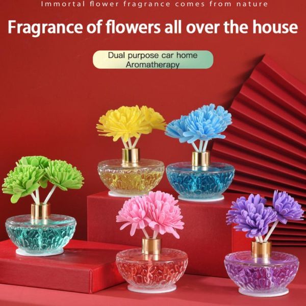 

fragrance lamps 55ml car perfume pe flower air freshener for essential oils diffuser automobiles ornaments lf-357 hemisphere ripple