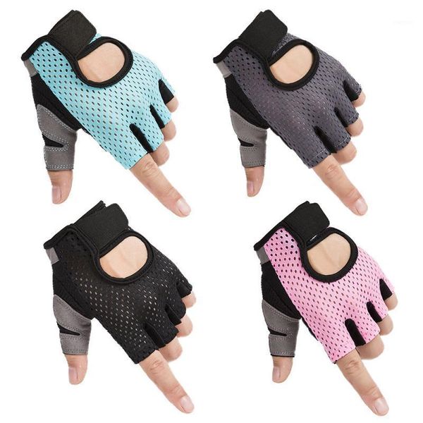 

cycling gloves breathable nylon non-slip half-finger hand covers duable windproof men and women safety sports equipment dropship1, Black