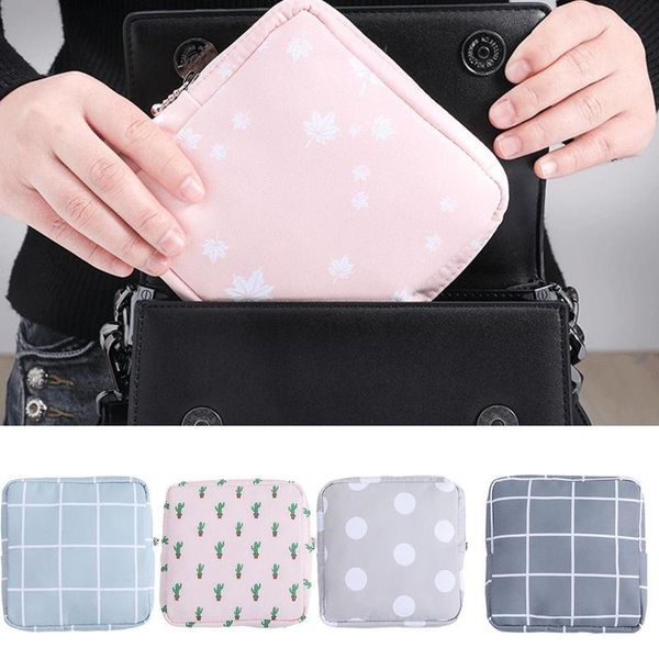

storage bags 1pcs portable waterproof tampon bag cute sanitary pad pouches makeup lipstick key earphone data cables organizer