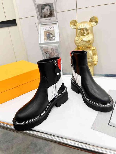 

dress shoes 2022 women's designer leather women boots desert bootss leathers rough winter designers shoes high heel shoelace box j, Black