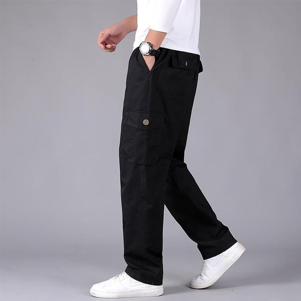 

men's pants cargo trousers for men 2021 clothing sports military style, Black