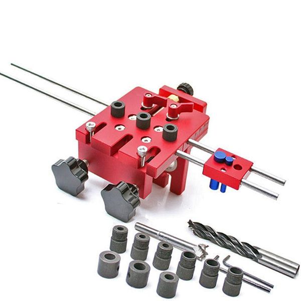 

professional hand tool sets 3 in 1 self-centering dowelling jig pocket hole adjustable drill guide punch locator carpenter woodworking tools