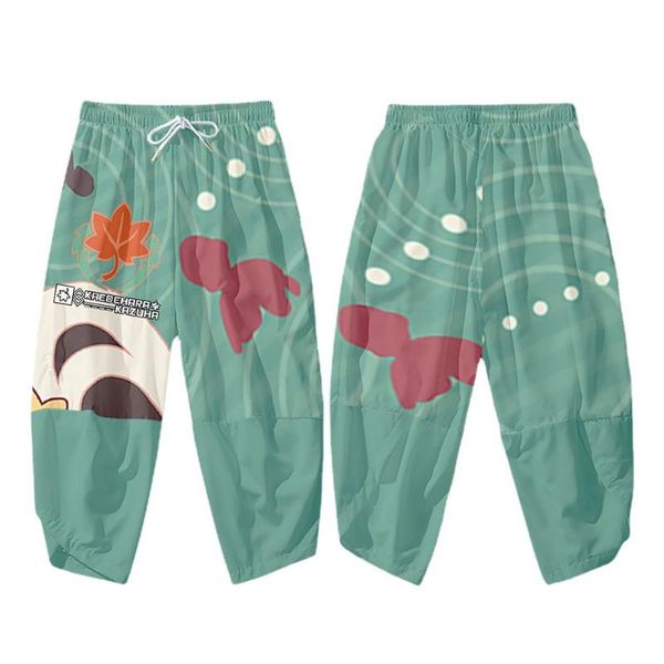 

men's pants 2021 genshin impact cosplay jogger costume uniform warm long slim men/women oversize high school casual, Black