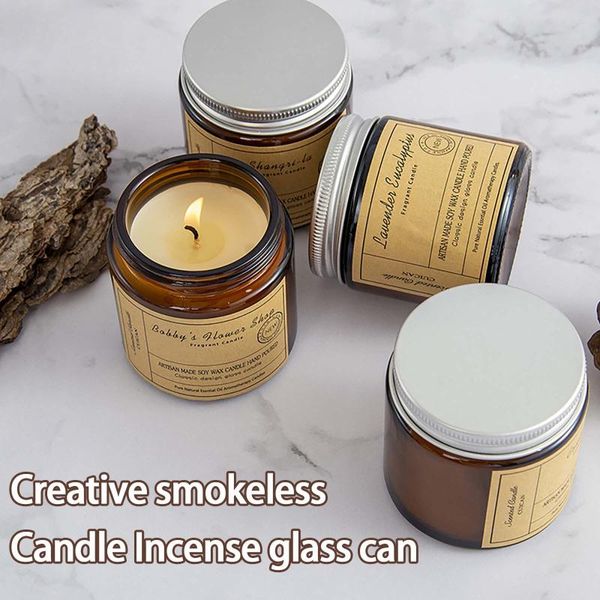 

1pc natural soy wax candle plant essential oil diy home decoration gift candles