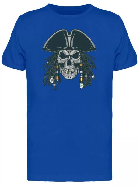 

evil pirate skull men's tee -image by shutterstock, White;black