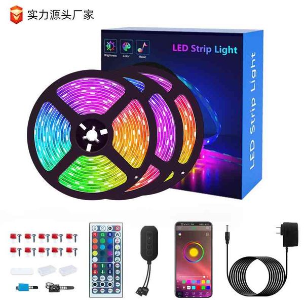 

5050 rgb music voice control colorful 12v low voltage atmosphere decoration bluetooth led light strip set