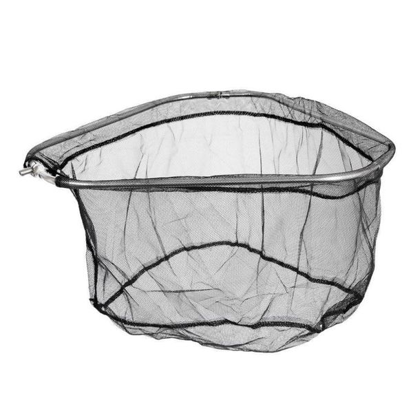 

stainless steel triangle frame big dense fishing brail landing net head foldable soft mesh integrated accessories