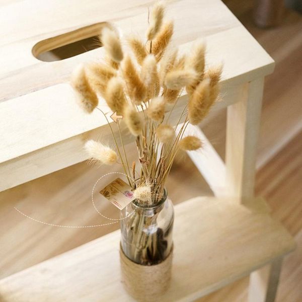 

decorative flowers & wreaths 30pcs/bunch wedding natural dried artificial lagurus ovatus bouquets&uraria picta diy tail grass bouquet