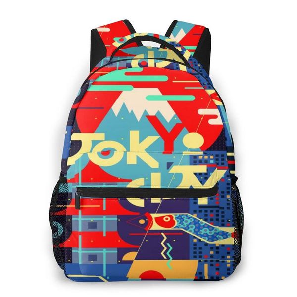 

backpack mountaineering tokyo city poster shoulder bags backpacks