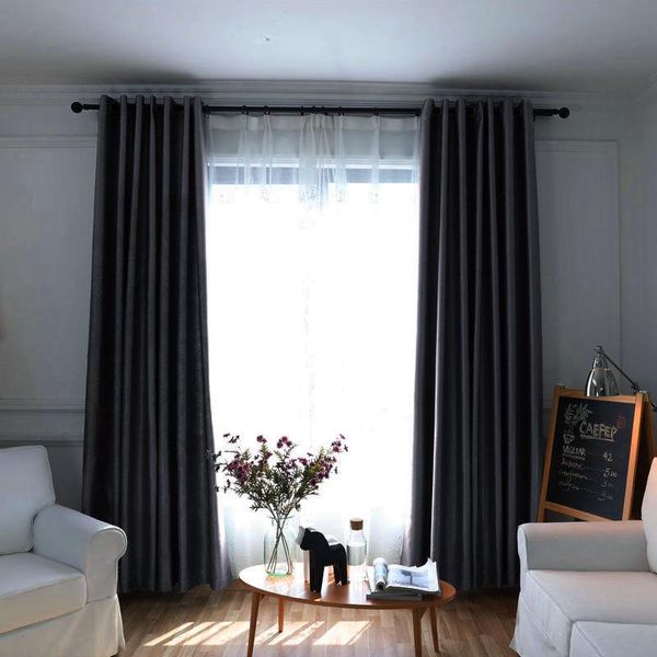 

curtain & drapes modern blackout curtains for living room thickening bedroom window cortinas grey