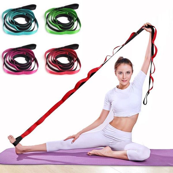 

outdoor fitness equipment lengthened nylon yoga band tension stretch belt pull strap home pilates resistance bands stretching