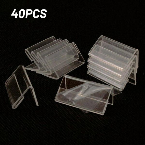 

40pcs 2x4cm acrylic sign display stand price of business card label case lipstick organizer storage frames
