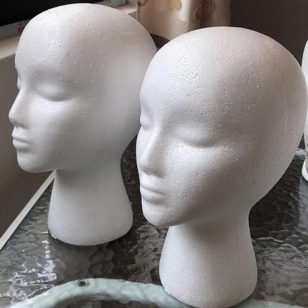 

eyebrow tools & stencils foam mannequin head female male dummy model hat wig glasses props display bubble