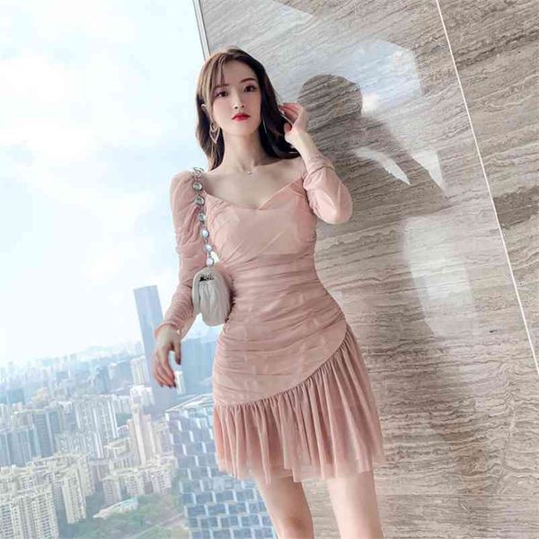 

european and american women's mesh fishtail dress 210603, Black;gray