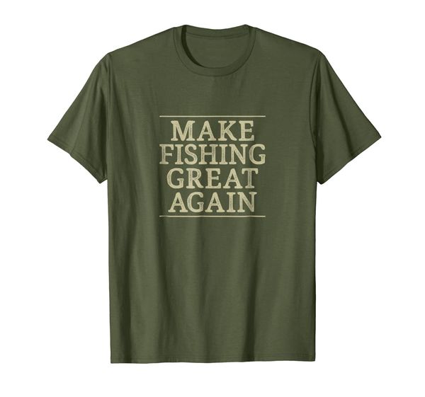 

make fishing great again t-shirt - vintage style, White;black