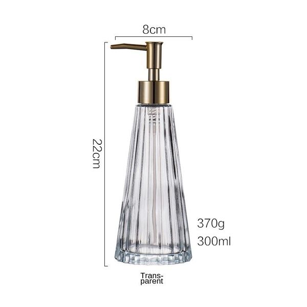 

nordic style light luxury umbrella-shaped glass lotion bottle home sannitizer replacement storage shower bath accessory set