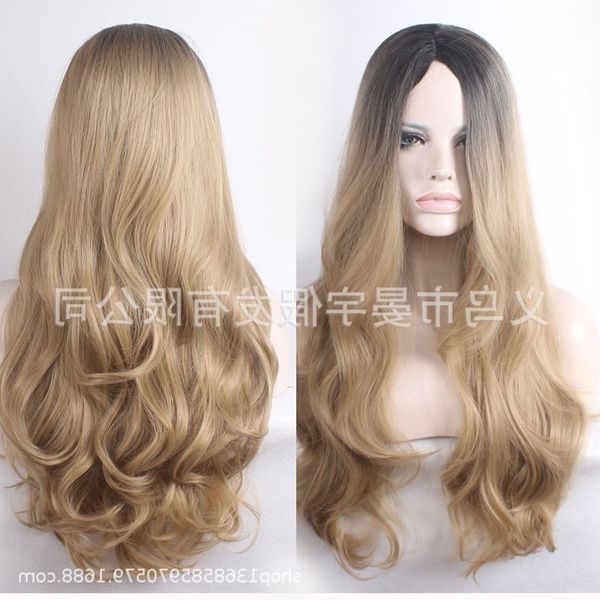 

dyed long curly women's hair, Black