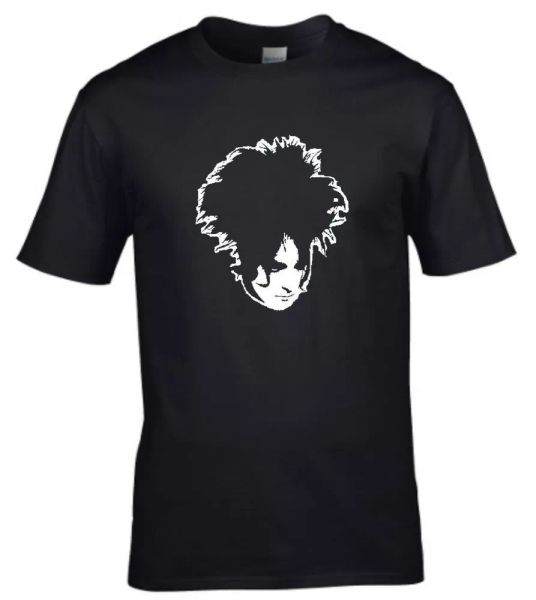 

robert smith the cure indie goth music t-shirt, White;black