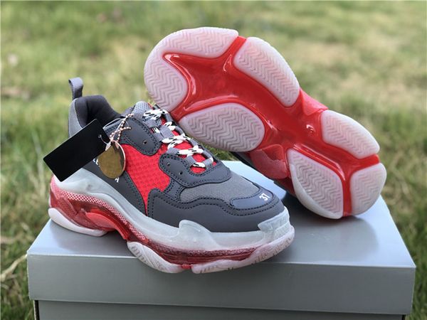 

authentic paris dade men's women's basketball shoes, fashion grey red color matching couple sports, size 35-45