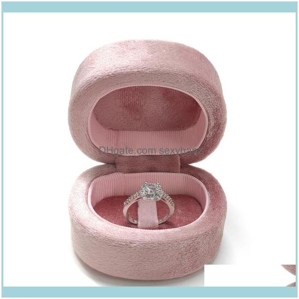 

packaging & jewelryshaped veet ring box wedding engagement rings organizer jewelry gift display p9yf pouches, bags drop delivery 2021 pvygy, Pink;blue