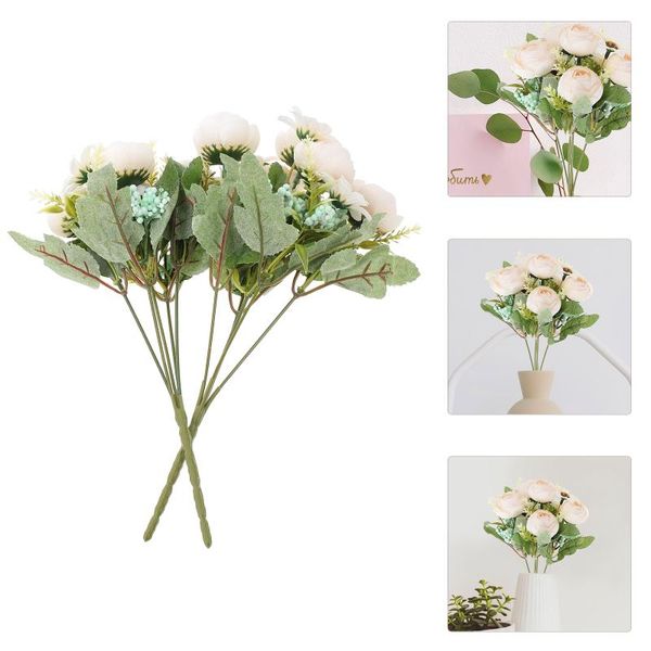 

decorative flowers & wreaths 2pcs beautiful fake flower bouquet home artificial